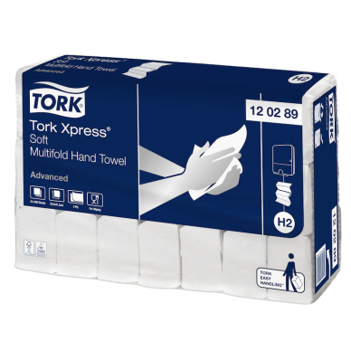 Popierius rankoms lapeliais Tork Xpress® Soft Multifold Advanced H2, 2sl.