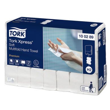 Popierius rankoms lapeliais Tork Xpress® Soft Multifold Premium H2, 2sl.