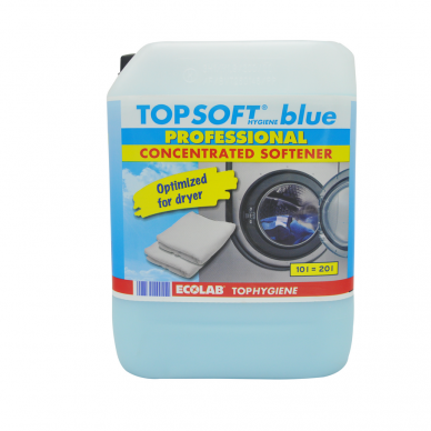 Skalbinių minkštinimo priemonė TOPSOFT PROFESSIONAL BLUE, 10 L